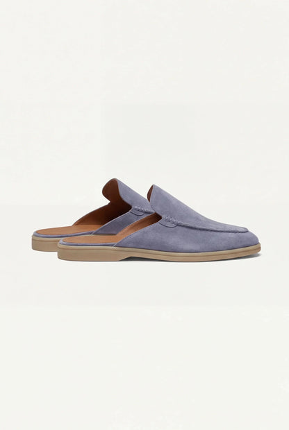 Mule Yacht in Suède Blu Baby