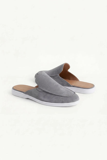 Mule Yacht in Suede Grigio