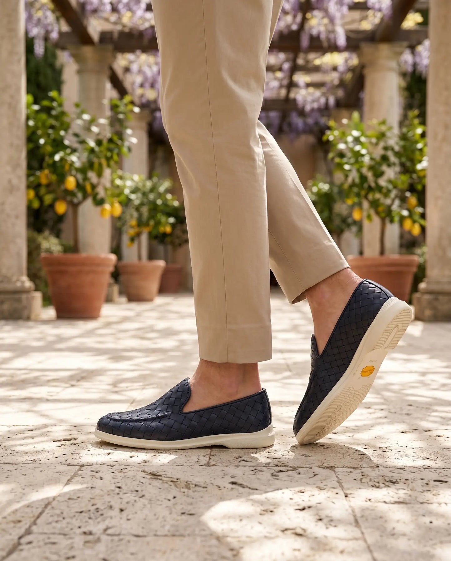 Mocassino Intrecciato Sorrento - Blu