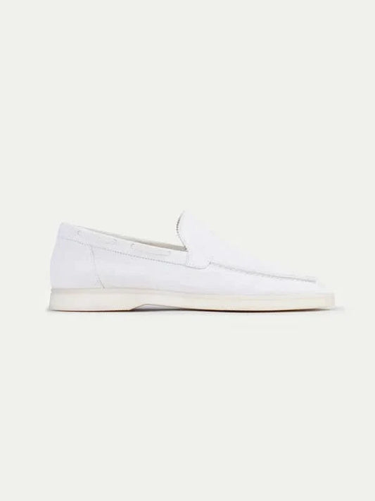 Mocassino Classico in Suede Bianco Perla