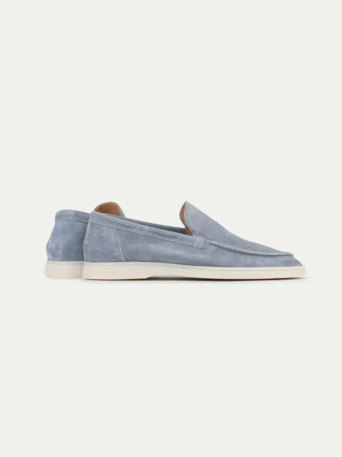 Mocassino Classico in Camoscio Baby Blu