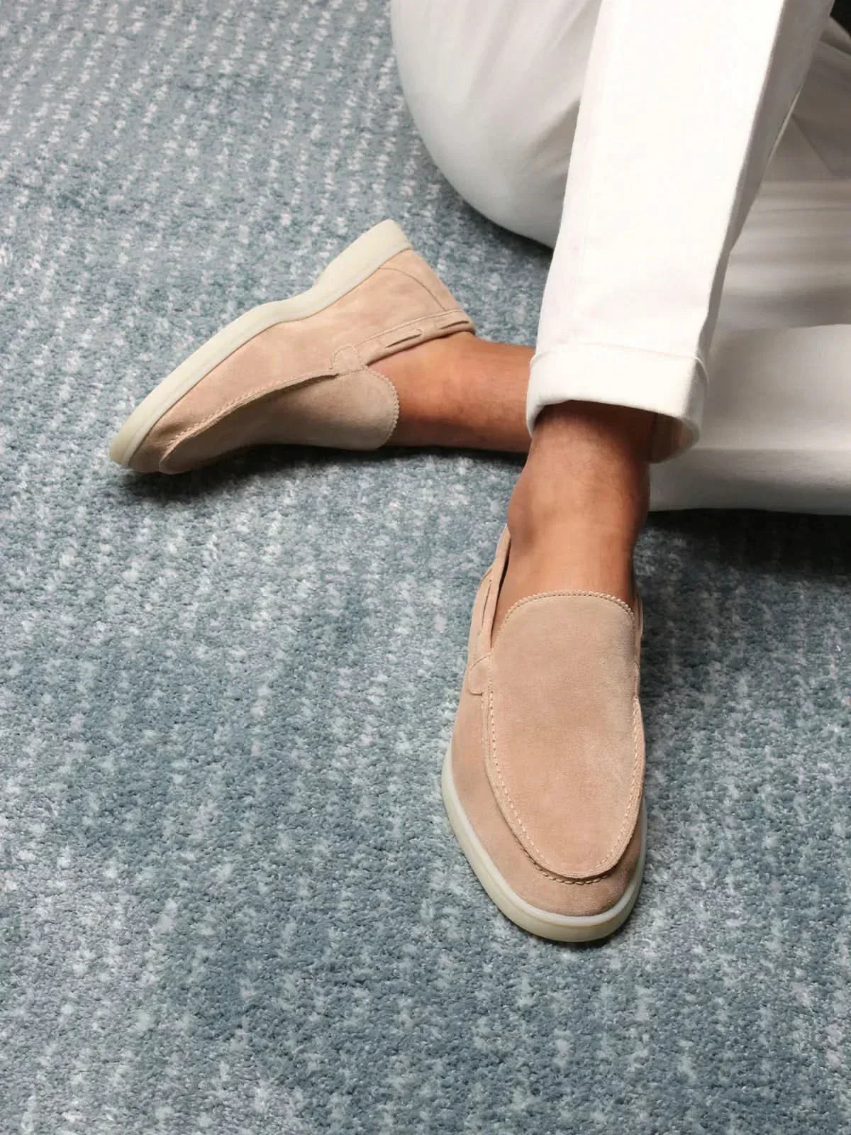 Mocassino Classico in Camoscio Beige