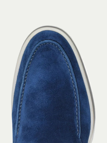 Mocassino Classico in Camoscio Blu Berry