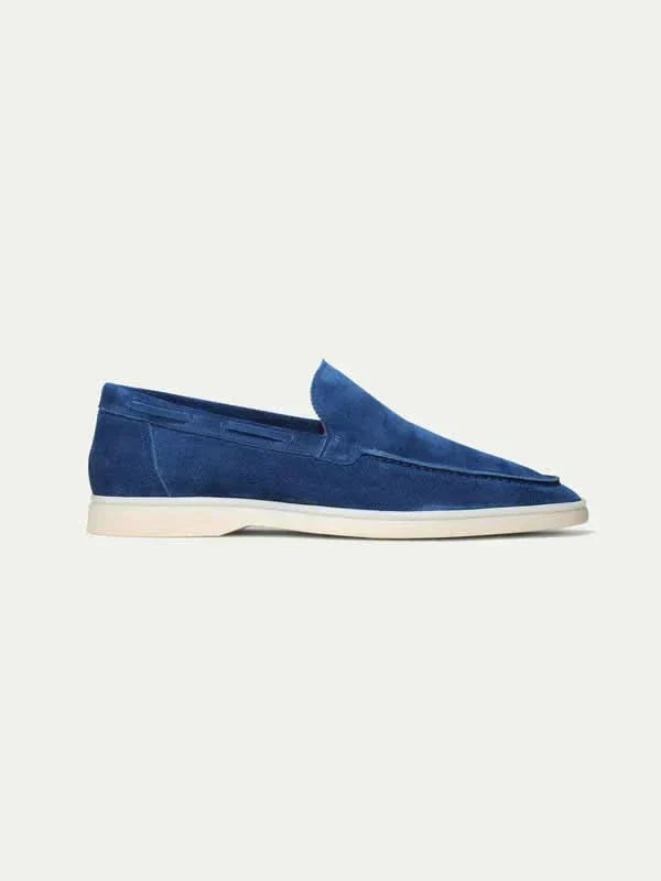 Mocassino Classico in Camoscio Blu Berry