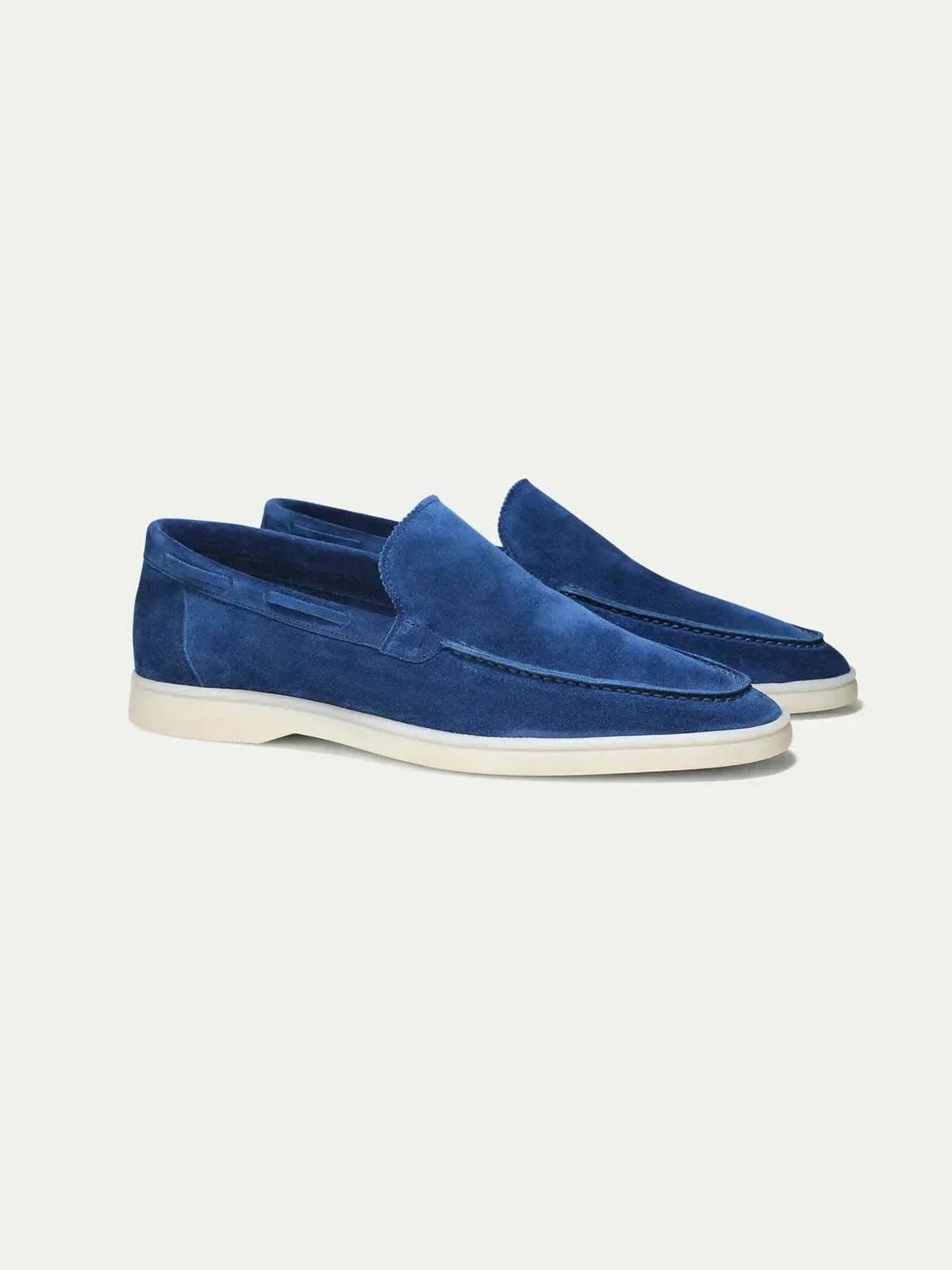 Mocassino Classico in Camoscio Blu Berry