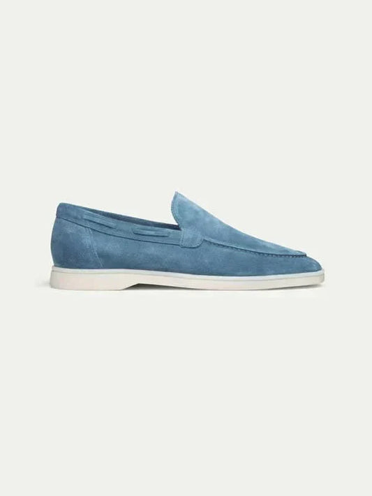 Mocassino Classico in Camoscio Blu Oceano