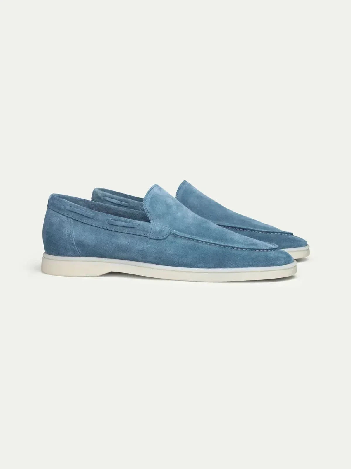 Mocassino Classico in Camoscio Blu Oceano