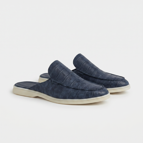 Mule Croco Yacht Blu Marino | EDIZIONE LIMITATA