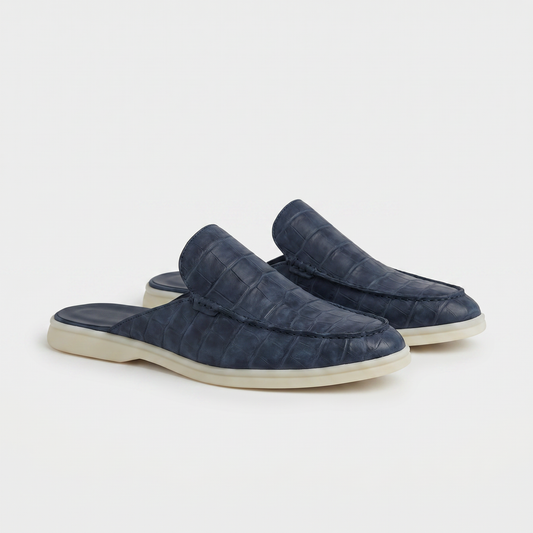 Mule Croco Yacht Blu Marino | EDIZIONE LIMITATA