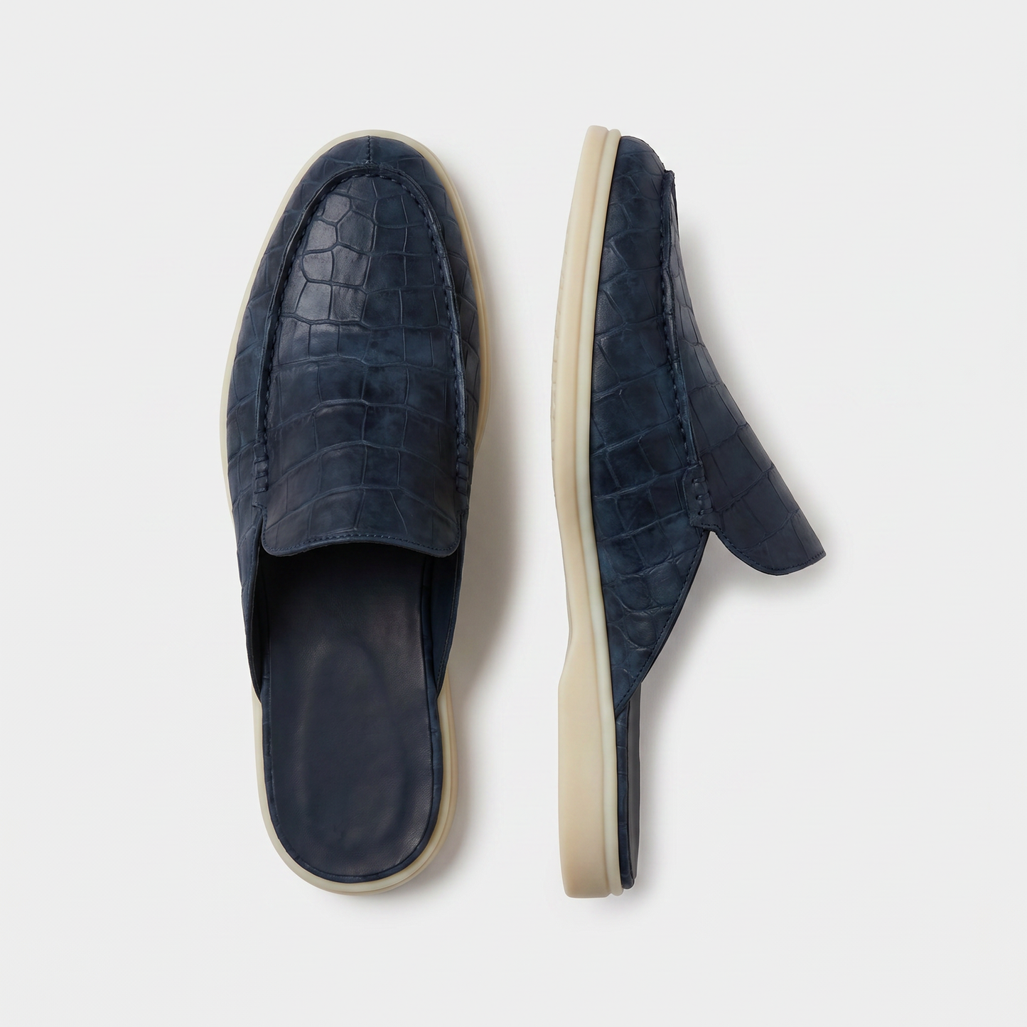 Mule Croco Yacht Blu Marino | EDIZIONE LIMITATA