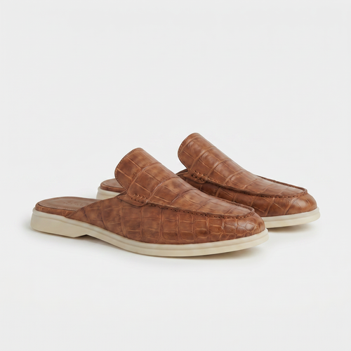 Mule Yacht-Croco Tan | EDIZIONE LIMITATA