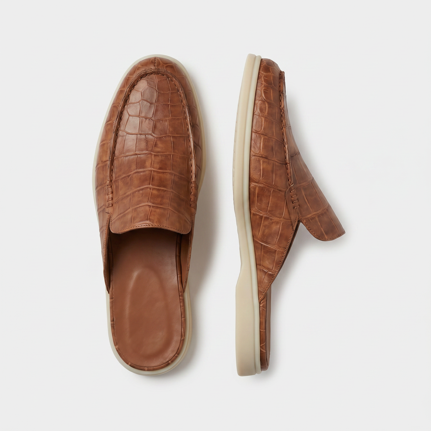 Mule Yacht-Croco Tan | EDIZIONE LIMITATA