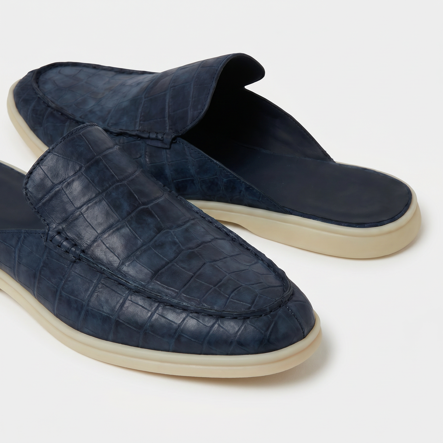 Mule Croco Yacht Blu Marino | EDIZIONE LIMITATA