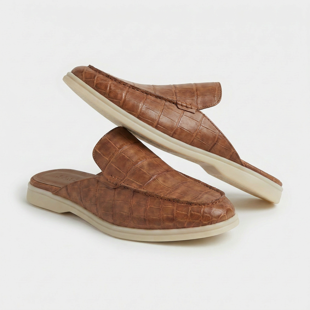 Mule Yacht-Croco Tan | EDIZIONE LIMITATA